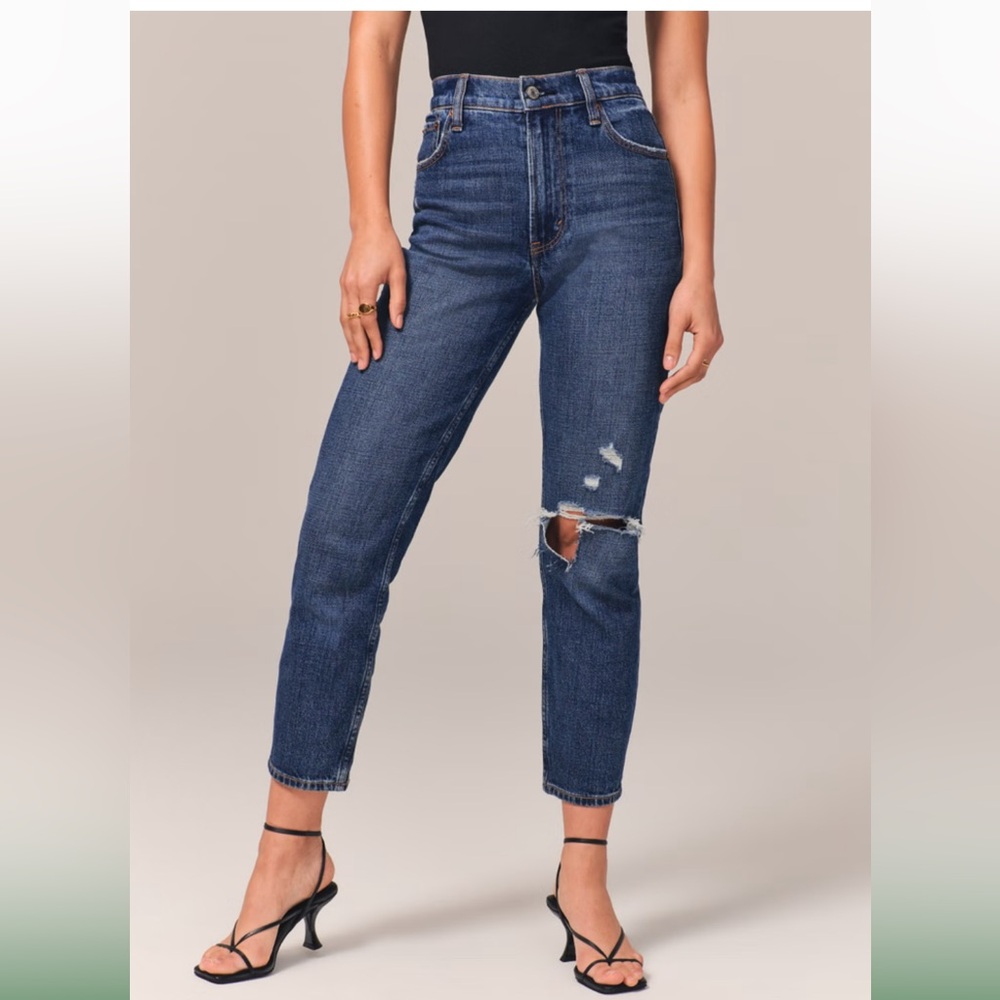 Abercrombie & Fitch The Mom High Rise Curve Love Jean 31 X Long
